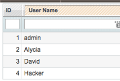 hacked admin users example screenshot