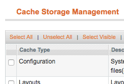 magento change user password cache storage management screenshot