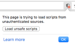 unsafe warnings during ssl installation load scripts