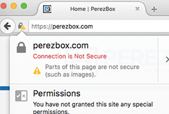 unsafe warnings during ssl installation connection not secure