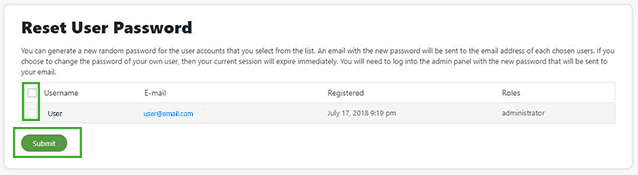 Sucuri plugin settings post hack and reset user password