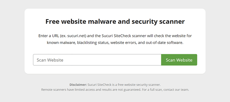 Check for Malware with my site