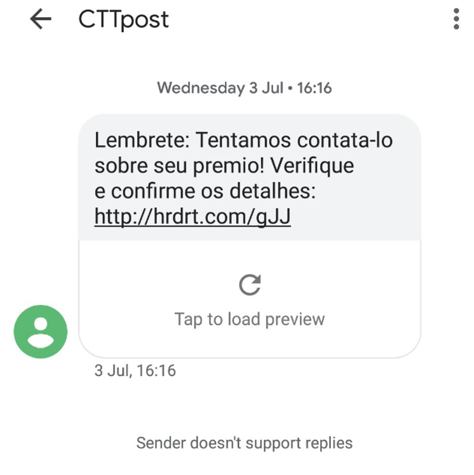 SMS Scam Text