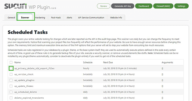 Do not change WordPress core files - this scanner detects issues