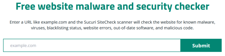 Scanning a website for malware with SiteCheck